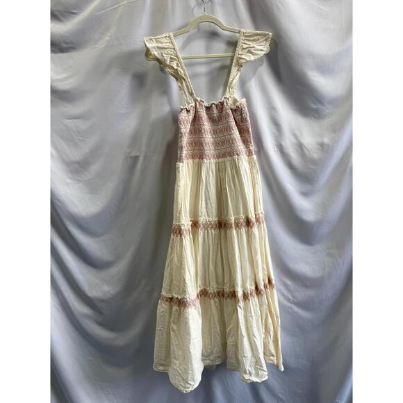 Madewell Embroidered Lucie Midi Dress Size M with Snags - Picture 5 of 7